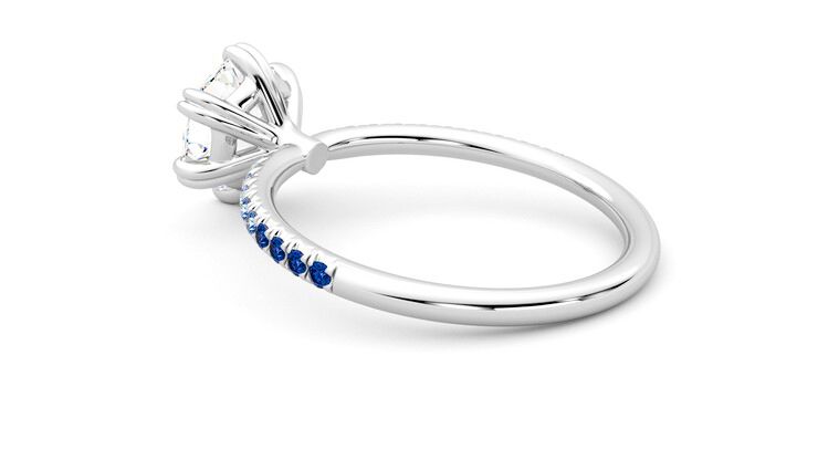 Taylor & Hart Damson Hexagonal Engagement Ring 360 degree image 18