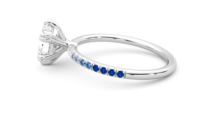 Taylor & Hart Damson Hexagonal Engagement Ring 360 degree image 20