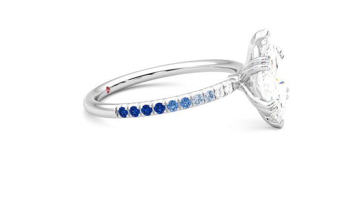 Taylor & Hart Damson Marquise Engagement Ring 360 degree image 8