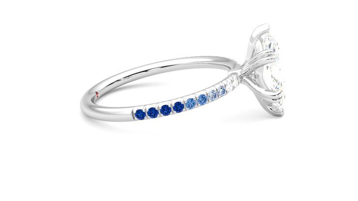 Taylor & Hart Damson Marquise Engagement Ring 360 degree image 9