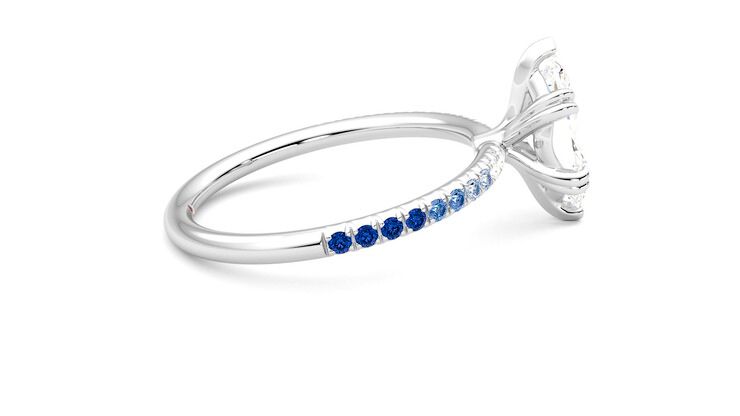 Taylor & Hart Damson Marquise Engagement Ring 360 degree image 10