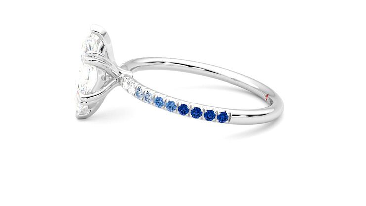 Taylor & Hart Damson Marquise Engagement Ring 360 degree image 21