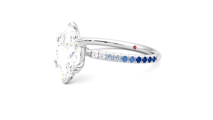 Taylor & Hart Damson Marquise Engagement Ring 360 degree image 24