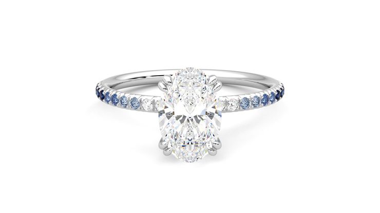 Taylor & Hart Damson Oval Engagement Ring 360 degree image 0