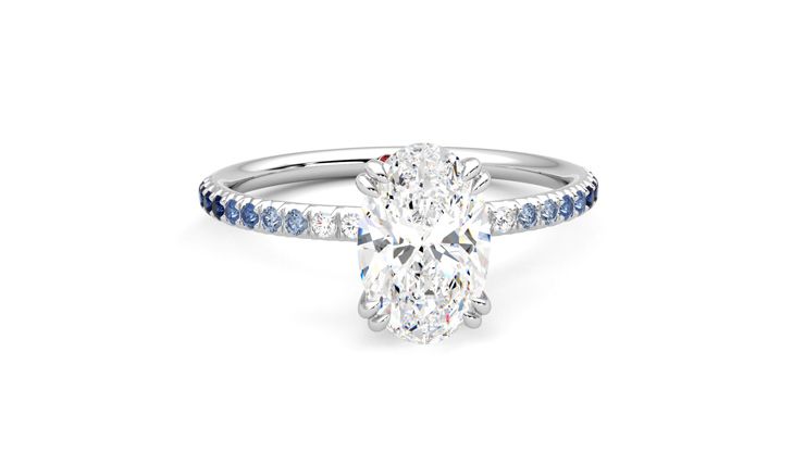 Taylor & Hart Damson Oval Engagement Ring 360 degree image 2