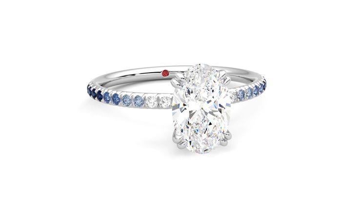 Taylor & Hart Damson Oval Engagement Ring 360 degree image 3