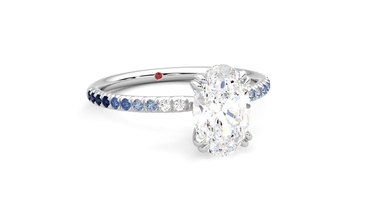 Taylor & Hart Damson Oval Engagement Ring 360 degree image 4