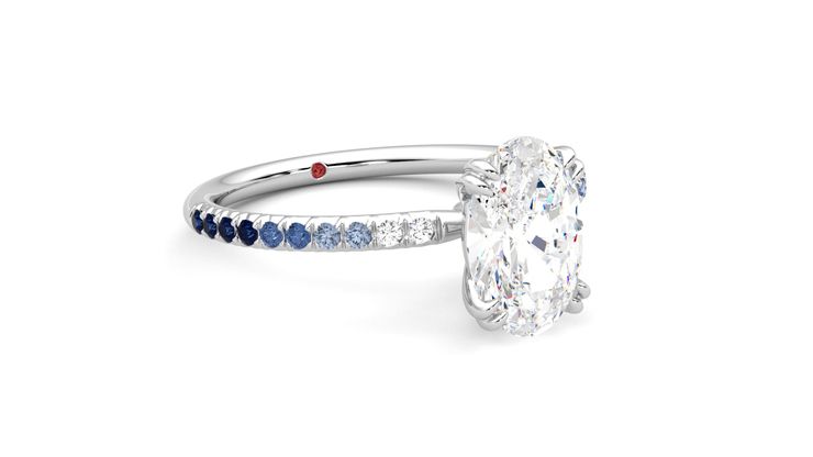 Taylor & Hart Damson Oval Engagement Ring 360 degree image 5