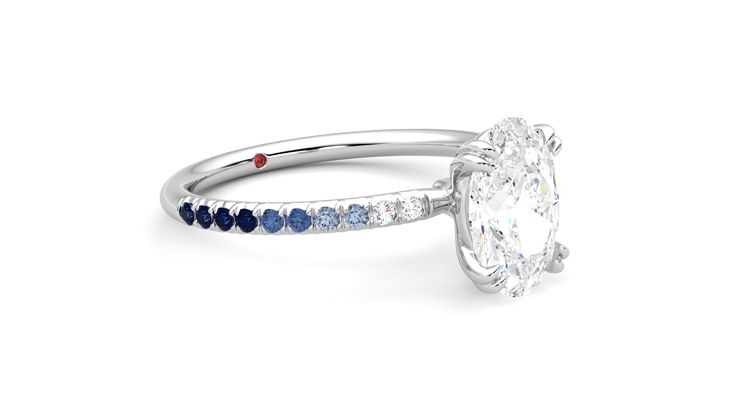 Taylor & Hart Damson Oval Engagement Ring 360 degree image 6