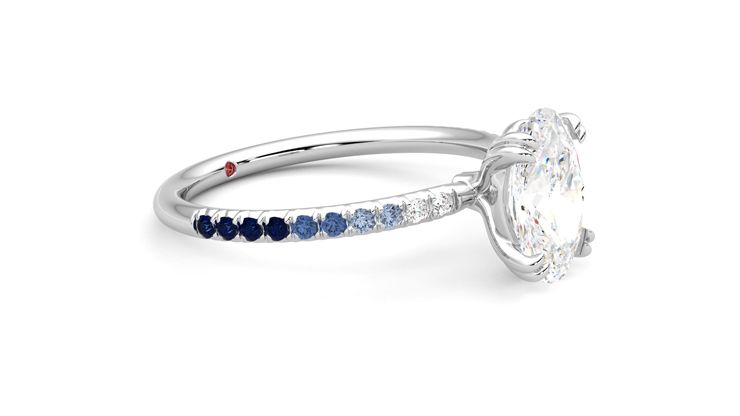 Taylor & Hart Damson Oval Engagement Ring 360 degree image 7