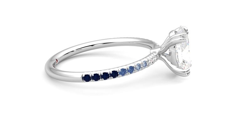 Taylor & Hart Damson Oval Engagement Ring 360 degree image 9