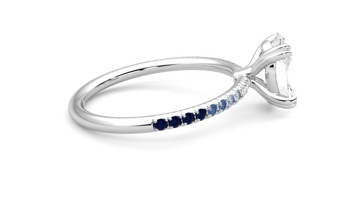 Taylor & Hart Damson Oval Engagement Ring 360 degree image 10