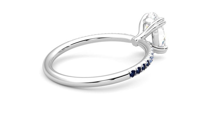 Taylor & Hart Damson Oval Engagement Ring 360 degree image 12