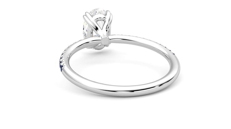 Taylor & Hart Damson Oval Engagement Ring 360 degree image 16