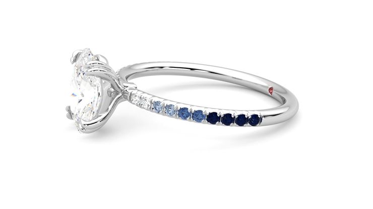 Taylor & Hart Damson Oval Engagement Ring 360 degree image 22