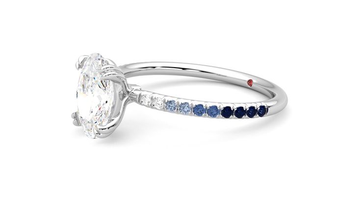Taylor & Hart Damson Oval Engagement Ring 360 degree image 23