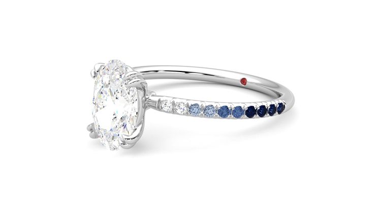 Taylor & Hart Damson Oval Engagement Ring 360 degree image 24