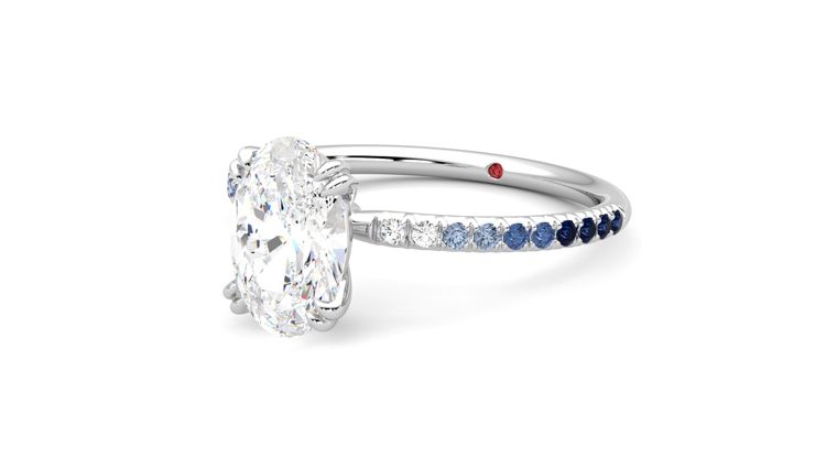 Taylor & Hart Damson Oval Engagement Ring 360 degree image 25