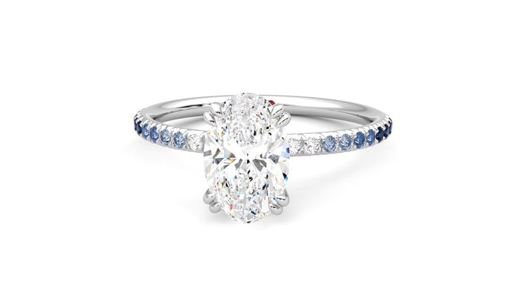 Taylor & Hart Damson Oval Engagement Ring 360 degree image 28