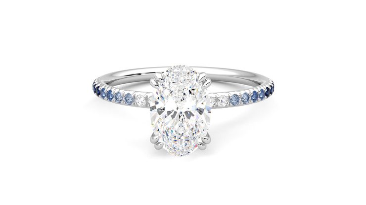 Taylor & Hart Damson Oval Engagement Ring 360 degree image 29