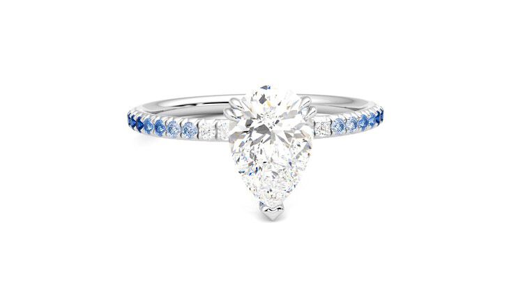 Taylor & Hart Damson Pear Engagement Ring 360 degree image 2