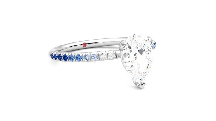 Taylor & Hart Damson Pear Engagement Ring 360 degree image 5