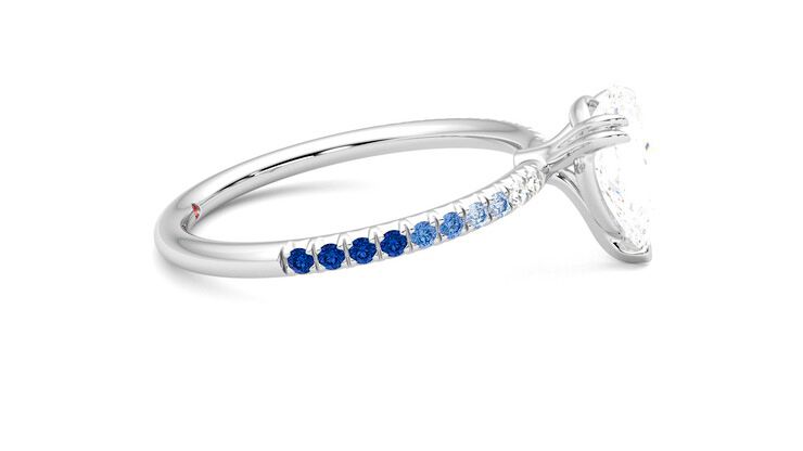 Taylor & Hart Damson Pear Engagement Ring 360 degree image 9