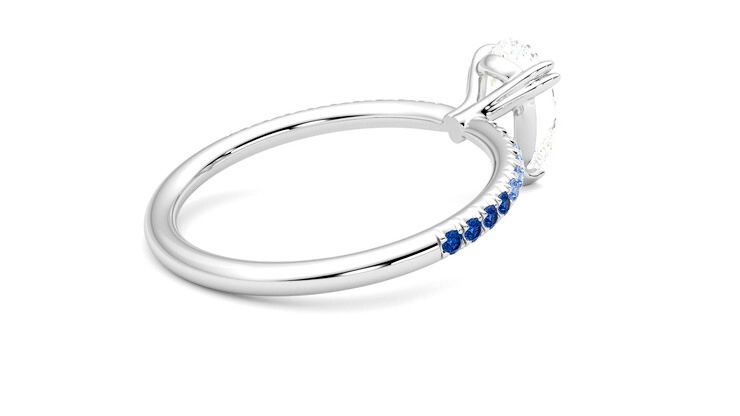 Taylor & Hart Damson Pear Engagement Ring 360 degree image 12
