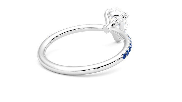 Taylor & Hart Damson Pear Engagement Ring 360 degree image 13