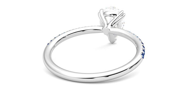 Taylor & Hart Damson Pear Engagement Ring 360 degree image 14