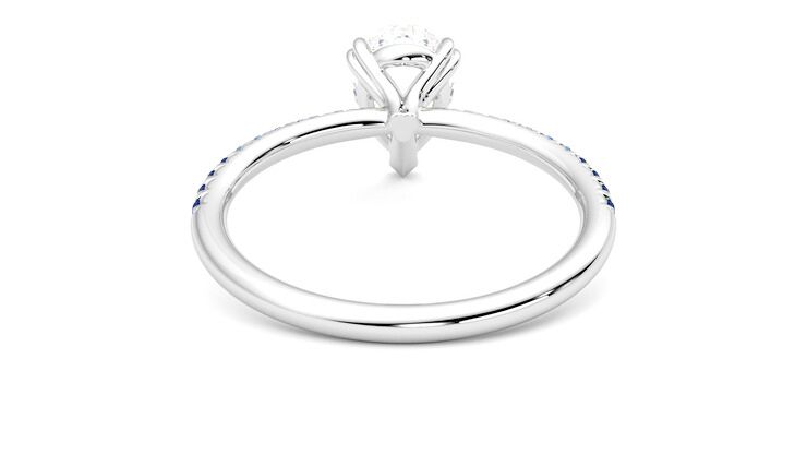 Taylor & Hart Damson Pear Engagement Ring 360 degree image 15