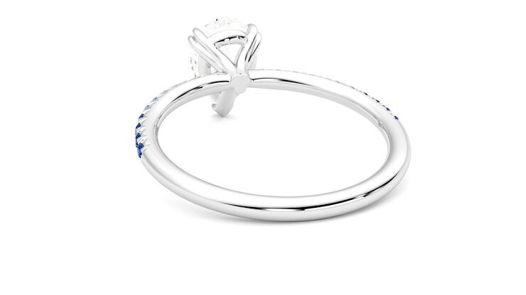 Taylor & Hart Damson Pear Engagement Ring 360 degree image 16