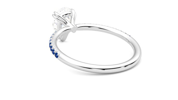 Taylor & Hart Damson Pear Engagement Ring 360 degree image 17