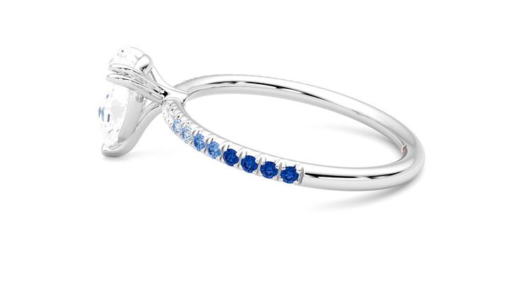 Taylor & Hart Damson Pear Engagement Ring 360 degree image 20