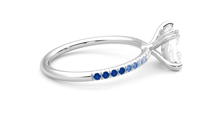 Taylor & Hart Damson Princess Engagement Ring 360 degree image 10