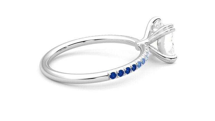 Taylor & Hart Damson Princess Engagement Ring 360 degree image 11