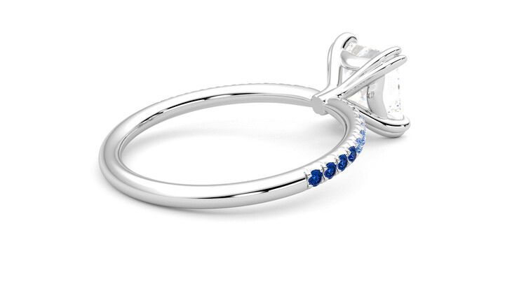 Taylor & Hart Damson Princess Engagement Ring 360 degree image 12