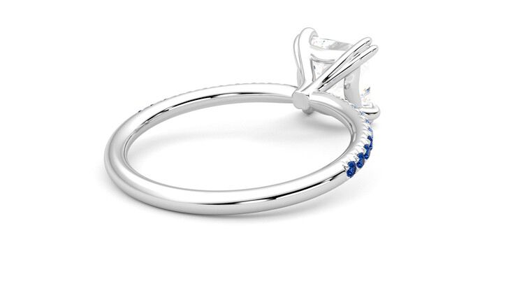 Taylor & Hart Damson Princess Engagement Ring 360 degree image 13