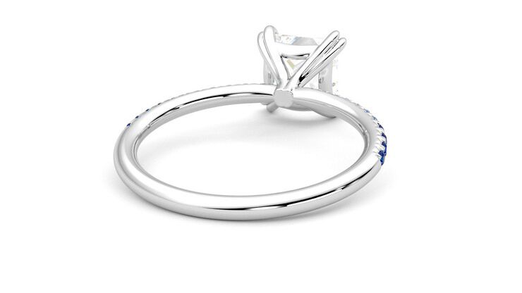 Taylor & Hart Damson Princess Engagement Ring 360 degree image 14