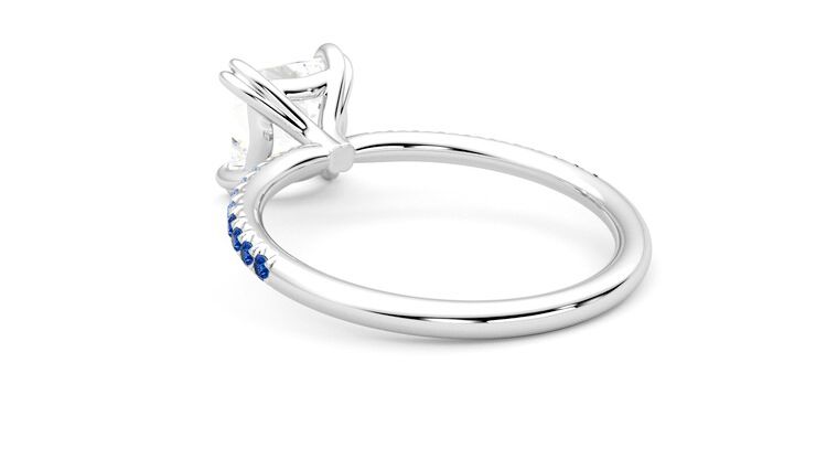 Taylor & Hart Damson Princess Engagement Ring 360 degree image 17