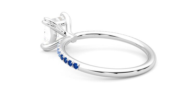 Taylor & Hart Damson Princess Engagement Ring 360 degree image 18