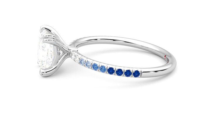 Taylor & Hart Damson Princess Engagement Ring 360 degree image 21
