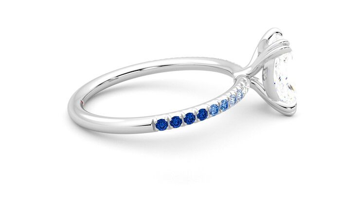 Taylor & Hart Damson Radiant Engagement Ring 360 degree image 10