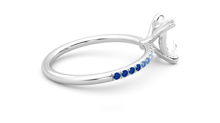 Taylor & Hart Damson Radiant Engagement Ring 360 degree image 11