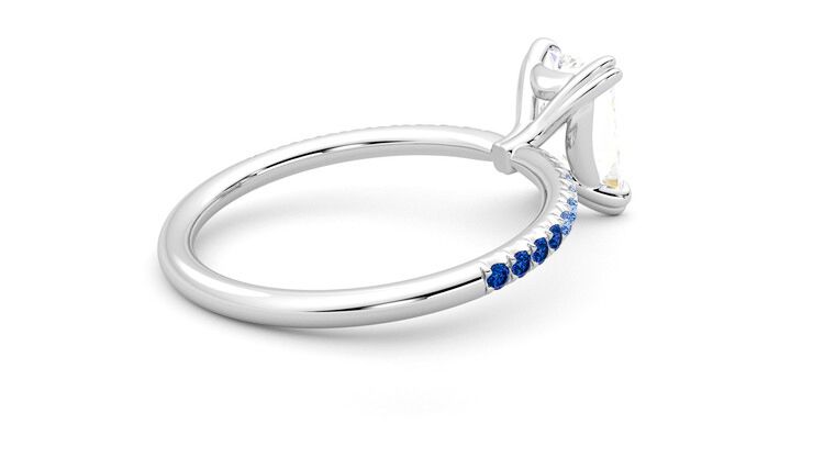 Taylor & Hart Damson Radiant Engagement Ring 360 degree image 12
