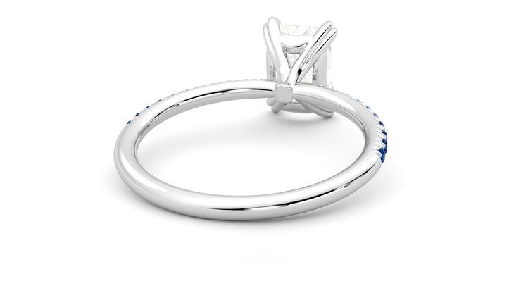 Taylor & Hart Damson Radiant Engagement Ring 360 degree image 14
