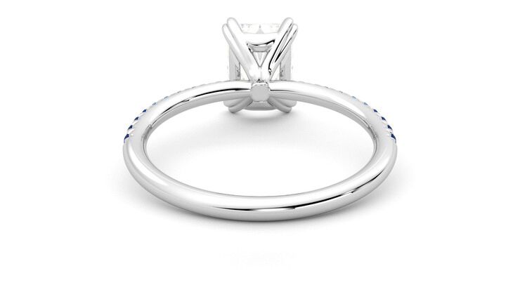 Taylor & Hart Damson Radiant Engagement Ring 360 degree image 15