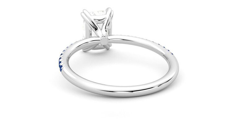Taylor & Hart Damson Radiant Engagement Ring 360 degree image 16