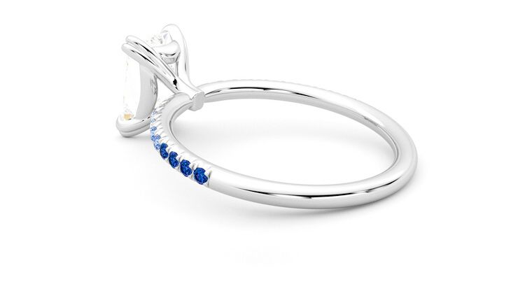 Taylor & Hart Damson Radiant Engagement Ring 360 degree image 18