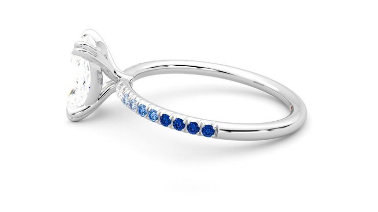 Taylor & Hart Damson Radiant Engagement Ring 360 degree image 20